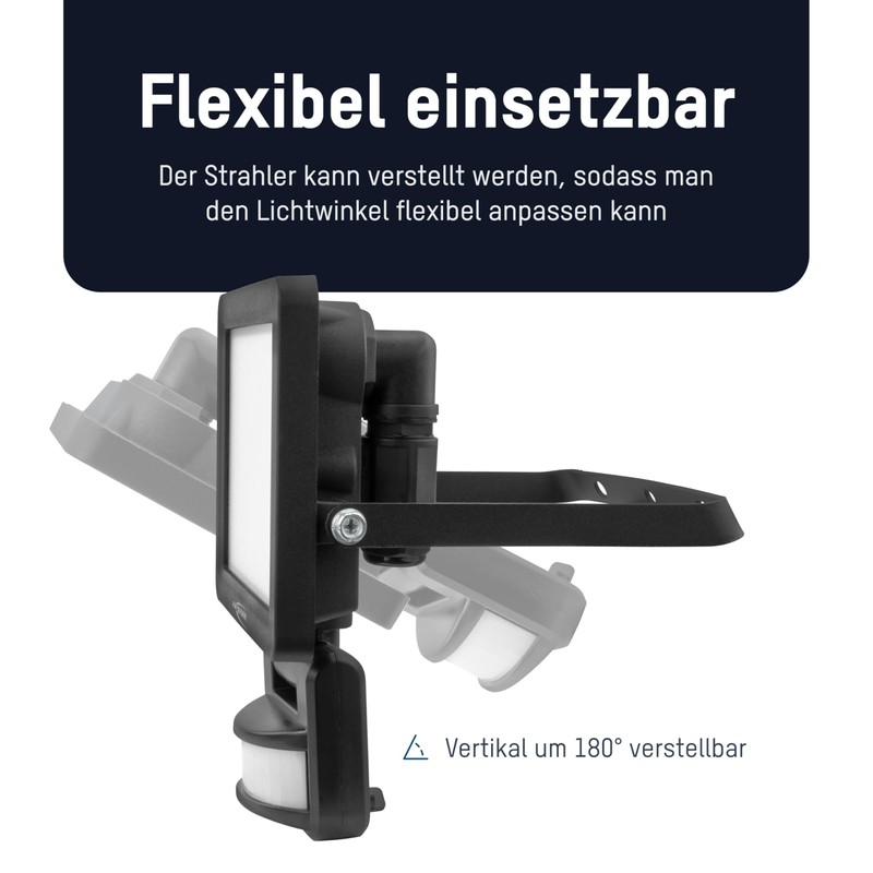 Ansmann LED Wall Spotlight, Robust & Compact Construction Spotlight with