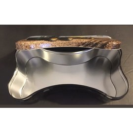 The Tin Box Company John Deere Dog Bone Shaped Tin 9" x 4.5" x 3" deep collector's item harvest