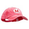 Mario Luigi Embroidered Big Size Washed Pigment Dyed Cap -