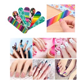 50Pcs Assorted Color Nail Art Tool Mini Nail Files Double Sided Emery Boards Nail File and Buffers for Nail Art Use