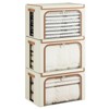 Yecaye Clothes Storage Bins with Metal Frame, Foldable Clothing Storage