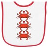 inktastic Crab Lover Baby Terry Cloth Bib White and Red