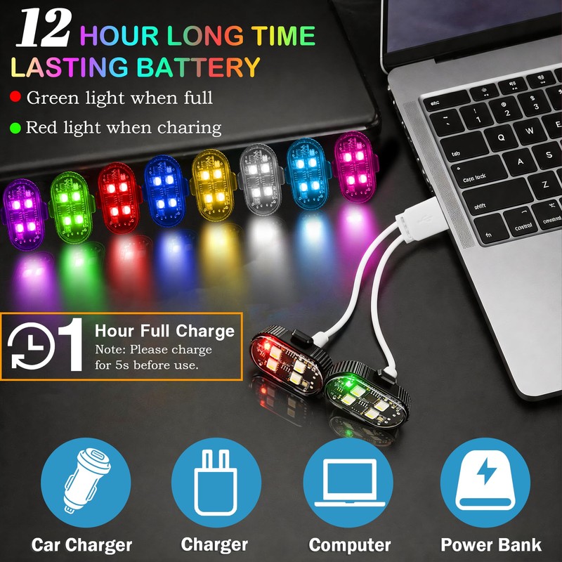 UBAPEV Upgraded 10PCS Wireless LED Strobe Lights with Remote Control