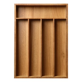 Greenual Silverware Organizer 10 In Utensil Organizer Silverware Tray for Drawer Cutlery Flatware Organizer for Kitchen Acacia Wood