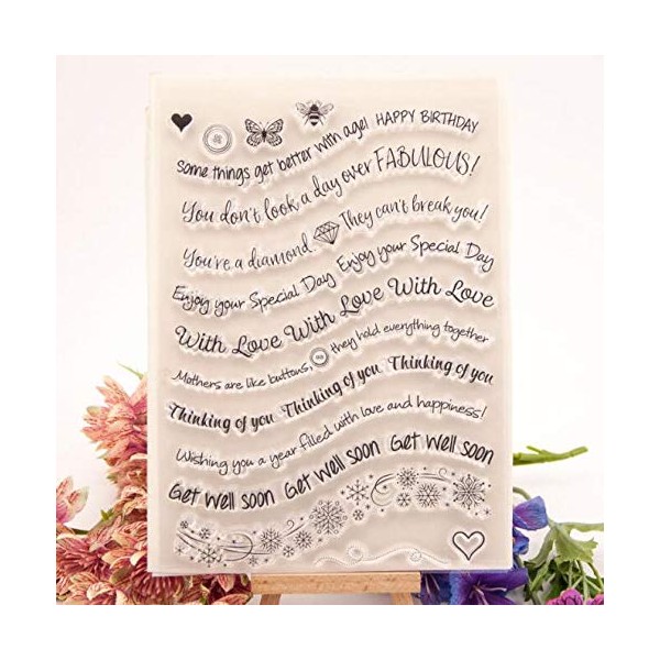 Welcome to Joyful Home 1pc Get Well Soon Sentiment Rubber