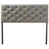 Baxton Studio Viviana Tufted Queen Panel Headboard in Gray