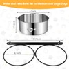 Luismia Hanging Stainless Steel Pet Dog Food Water Bowl for