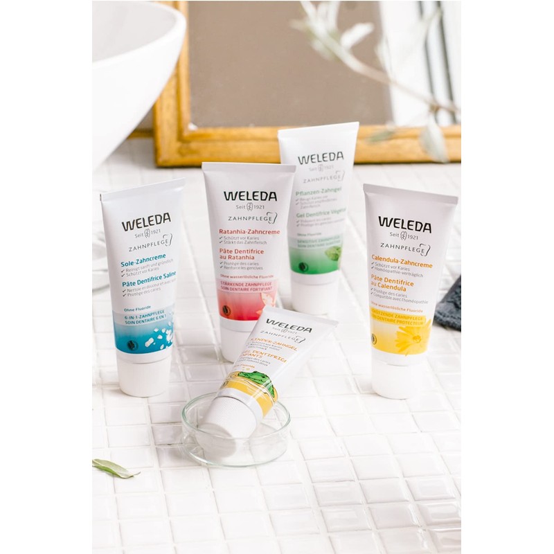 WELEDA Ratanhia Toothpaste, Natural Cosmetics Toothpaste for Gentle and Thorough