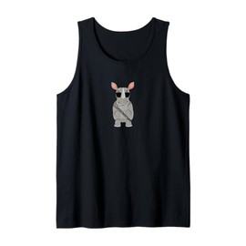 Funny Rhino Wearing Sunglasses Playing Bassoon Tank Top