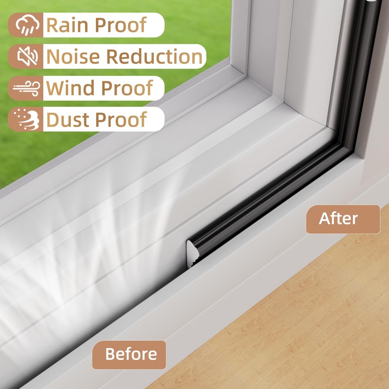 KNEELISA 196” Wedge-Shape Foam Window Weather Stripping Door Seal Strip,Soundproofing