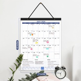 Ospelelf Wall Calendar 2024-2025 Large Calendar 22'' x 17'' Monthly Desk Calendar 18 Month Family Calendar, Use July 2024 - Dec 2025