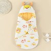 Imported Pure Cotton Newborn Swaddle Wrap for Spring & Winter - Thickened Baby Maternity Wrap Wrap White Egg - Peace & Joy + Thin 100G Cotton 3ea
