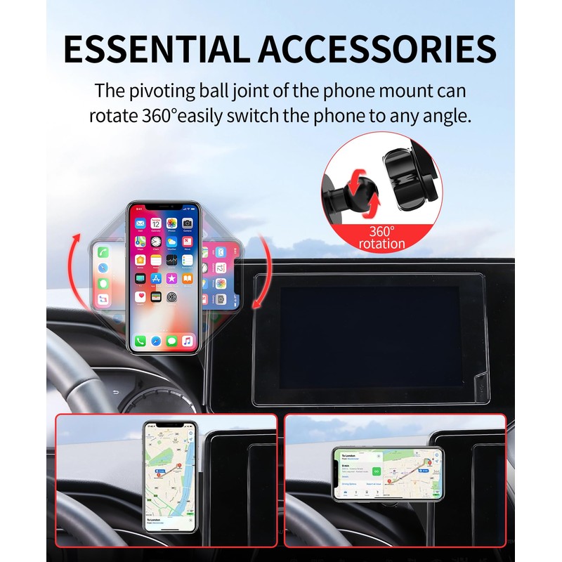 MaserWeller Car Phone Holder for Toyota Venza 2021-2024 Accessories 8-Inch