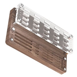 USB Organizer,40-Slots Wooden USB Flash Drive Case | TF Cards Box and USB Drive, Small Card Holder Desk, Card Carrying