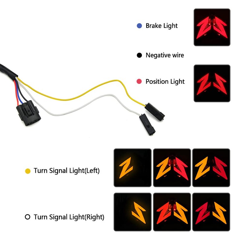 KOPPANG Tail Light LED Turn Signal Blinker Integrated Smoke Compatible
