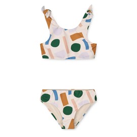 LDIOIF Toddler Girls Swimsuit Two Piece Bikini Set Bowknot Swim Top Swim Shorts Quick Dry Tankini Set Paint Bathing Suit 2-3T