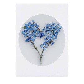 'Sprig of Forget Me Nots' Temporary Tattoo - Water Resistant, Skin-Safe, Non-Toxic Transfer (TO00081065)