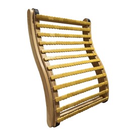 NUIBY Natural Bamboo Sauna Backrest, More Flexible Than Wood, Better Fits Your Back, Features Anti-Slip Rubber Pad. Sauna Accessory Set (1 Pack)