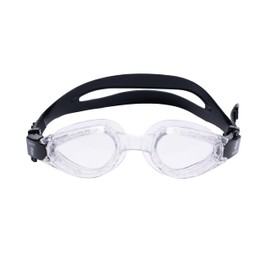 Clear'r Caiman Adult Swim Goggles - Adult Goggles, Quick-Fit Buckle System, Ultra-Durable Clear Goggle PC Lens, 100% UVA & UVB Protection, Anti-Fog Coating, Black/Clear