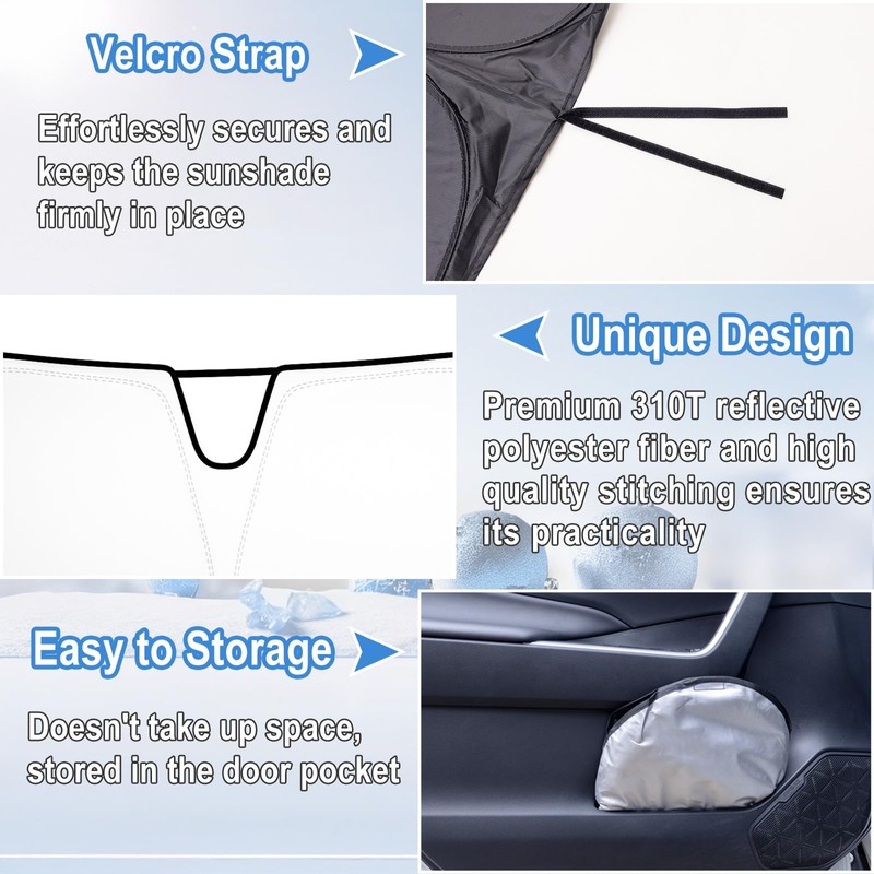 Car Windshield Sun Shade for 2023-2026 Honda Accord| Front Window