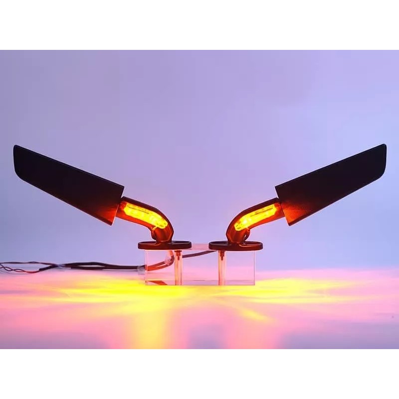 BOBOJIIIER Espejo Retrovisor Con Luz De Giro Led, 2 Piezas