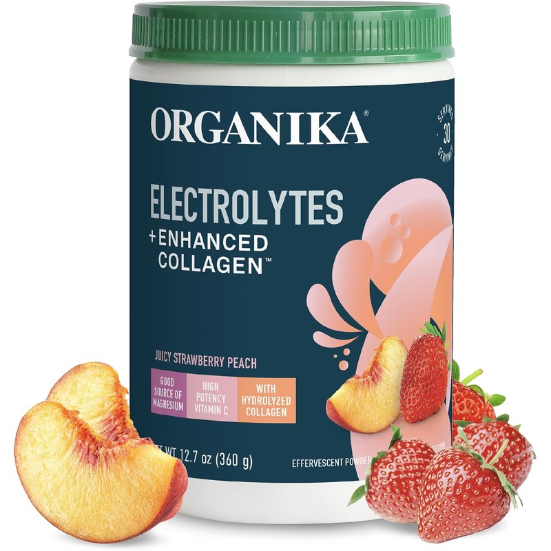 Organika Electrolitos con Colágeno con Prebióticos Limón y Bayas 360