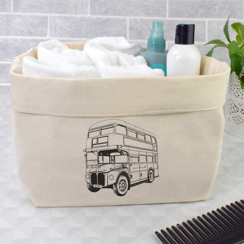 Large 'UK Bus' Canvas Organiser/Storage Bag (OR00032159)