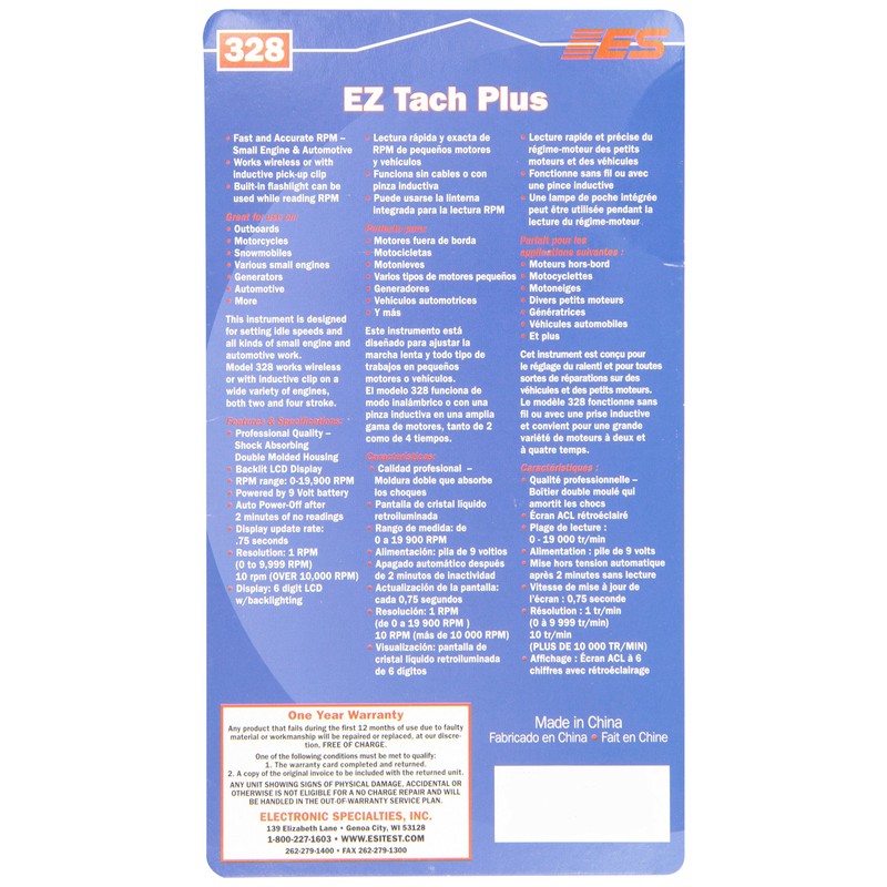 Electronic Specialties 328 EZ Tach Plus