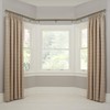 Mayrhyme Antique Bronze Bay Window Curtain Rods with Aluminum End