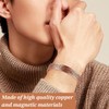 MWUMRCM Copper Magnetic Bracelets Copper Bracelet with 6 Magnets Solid