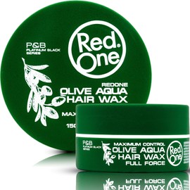 Redone Hair Styling Aqua Hair Wax Olive 1x 150ml | Full Force | Strong Hold | Maximum Control | Olive Scent | Women & Men Hair Wax | Texturizing Wax