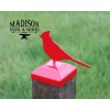 Madison Iron and Wood Cardinal Fence Post Cap, Redbird 4x4