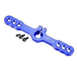 uxcell Aluminum Servo Horn 24T M3 Thread Blue, Double Steering Arm for