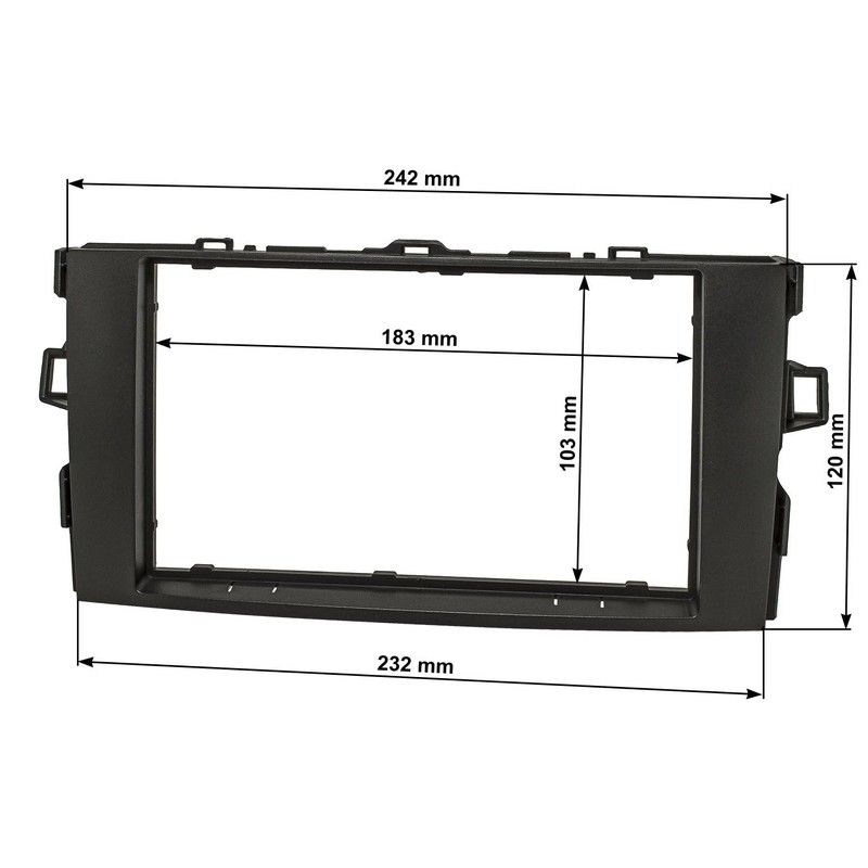 tomzz Audio 2455-049 Double DIN Radio Faceplate Compatible with Toyota