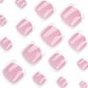 Uñas de Los Pies Postizas, 12 Tamaños Natural Francesas Uñas
