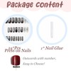 BABALAL Gothic Press On False Nails, Long Square Fake Nails,