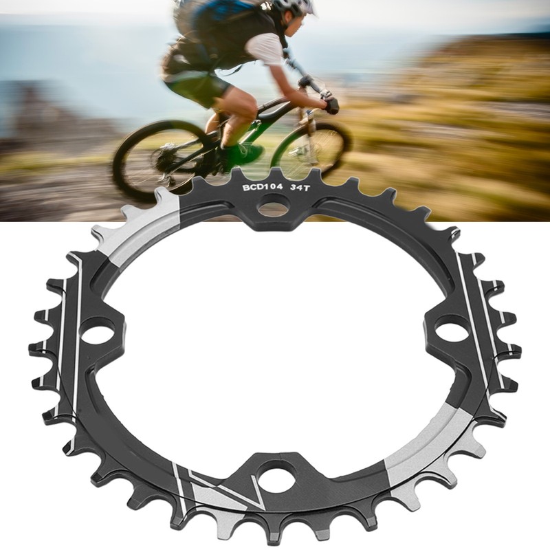 Lebycle 34T Mountain Bike Chain Wheel Rustproof Aluminum Alloy Positive