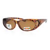 Womens Fit Over Glasses Polarized Sunglasses Oval Rhinestone Frame Tort,