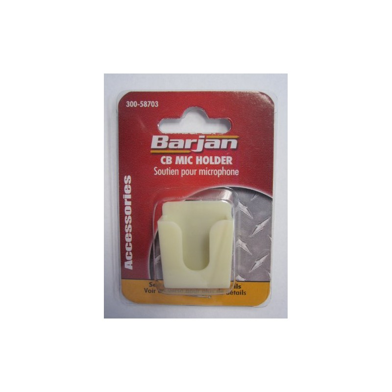 Barjan 300-58703 Glow-In-The-Dark "Peel And Stick" CB Radio Microphone Holder