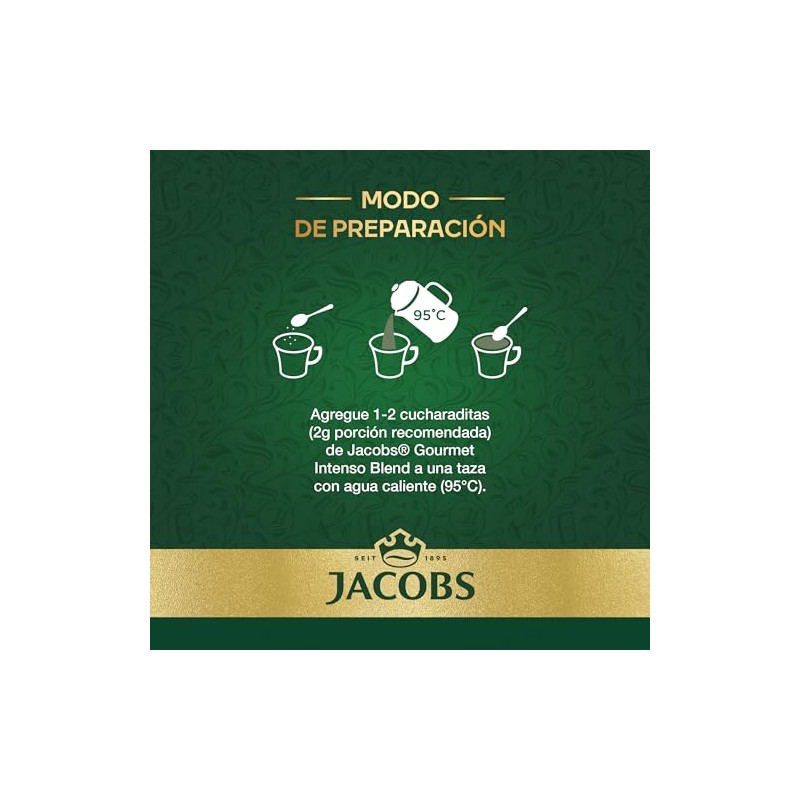 Jacobs Intenso 190g | Café Soluble Liofilizado | Instantáneo |