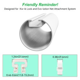 Perfect Soccer Net Clips for Goal, Football Net Clips for Goal Net Systems - Sturdy Nylon Soccer Goal Lock Net Clips, Training & Replacement Accessories (50)