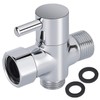 Brass Metal T Adapter with Shut Off Valve,7/8 1/2 Bidet