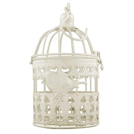 Decorative Metal Antique White Bird Cage Bird P 359 Small