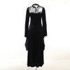 Insgoth Gothic Victorian Maxi Dresses Long Bell Sleeve Slit Goth