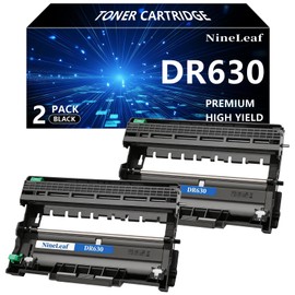 2 Pack DR630 Drum Unit Compatible for Brother DR630 DR-630 DR 630 Drum Work with HL-L2300D HL-L2315DW HL-L2380D MFC-L2700DW MFC-L2685DW MFC-L2740DW DCP-L2540DW Printer (No Toner Included)