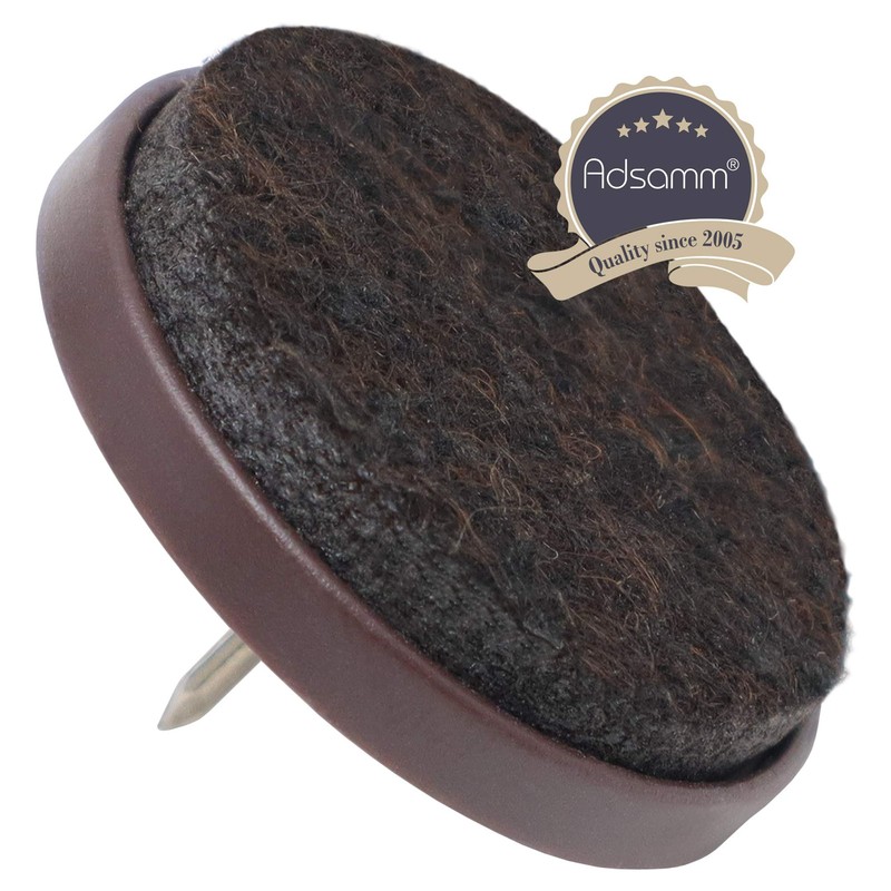 Adsamm® / 4 x felt pads with nail / brown