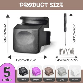 Sankoly 4pcs Replacement Button Compatible with Owala FreeSip 19/24/32/40oz,Water Bottle Lid Switch Replacement with Springs and Tiny Screw Driver, White