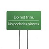 Do Not Trim Acrylic Yard Sign, Bilingual Plant Signs, Garden