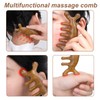 ViEinkaufen 2 Packs Wooden Massage Comb Wide Tooth Massager No