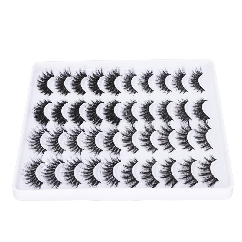 20 Pairs 6D False Eyelashes 4 Styles Long Thick Semi